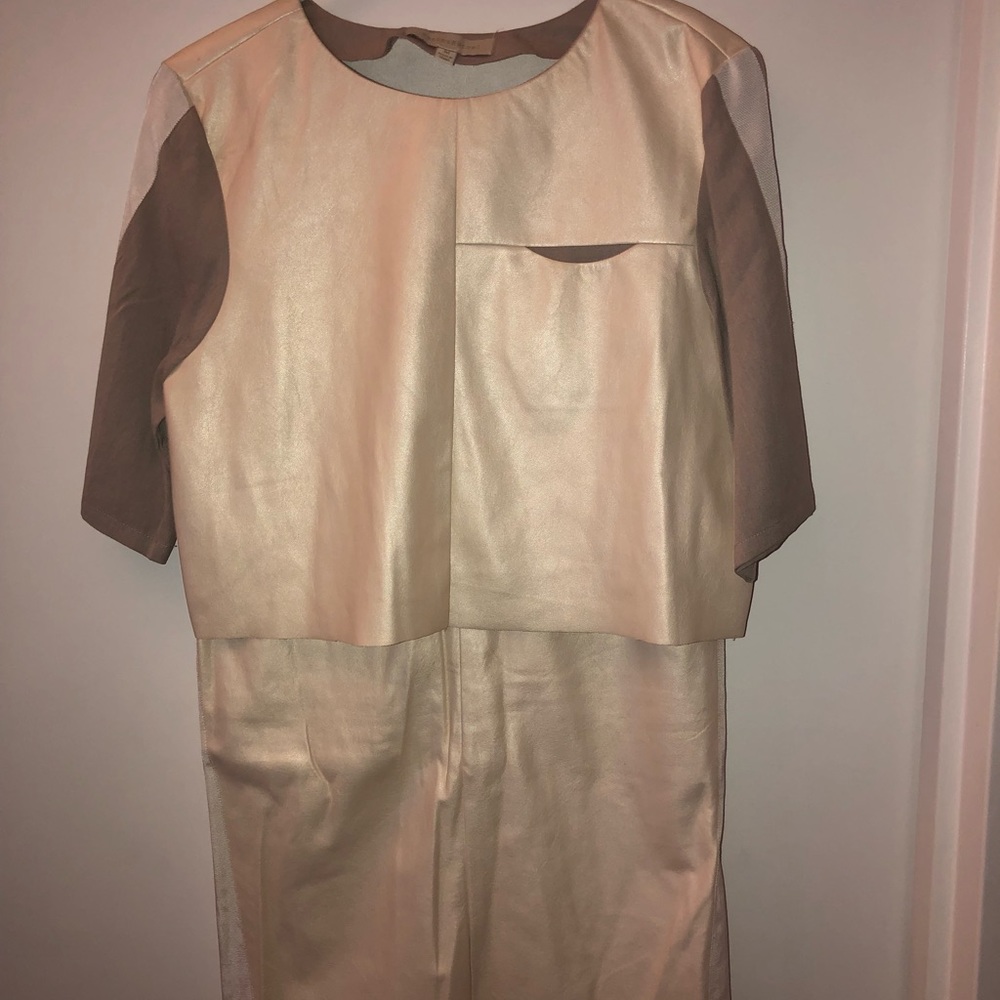 Dance & Marvel faux leather cream 2 piece set